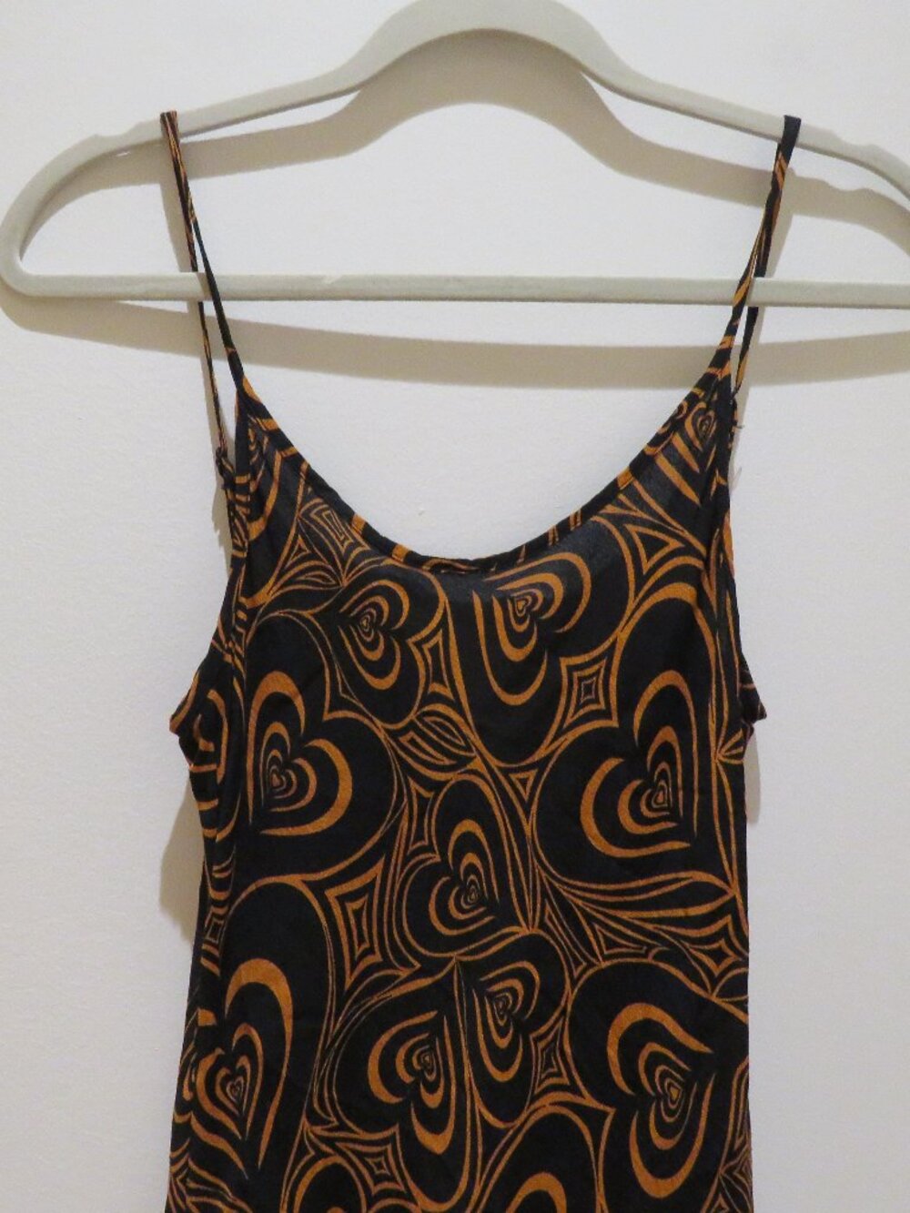 LISA SAYS GAH Wild Hearts Midi Slip Dress Small 90s Friends Indie Whimsy - Picture 5 of 15